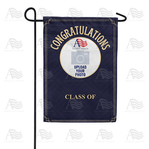 Personalized Congratulations Grad! Photo Garden Flag