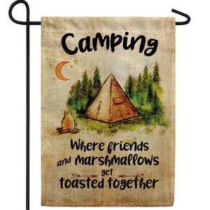 Campfire Toasts Double Sided Garden Flag
