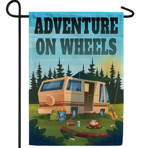 Adventure On Wheels Double Sided Garden Flag