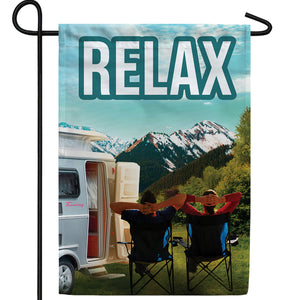Relax & Enjoy The View Double Sided Garden Flag