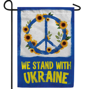 We Stand with Ukraine - Peace Double Sided Garden Flag