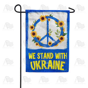 We Stand with Ukraine - Peace Double Sided Garden Flag