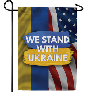We Stand with Ukraine Double Sided Garden Flag