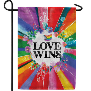 Love Wins Double Sided Garden Flag