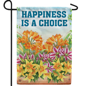 Choose To Be Happy Double Sided Garden Flag