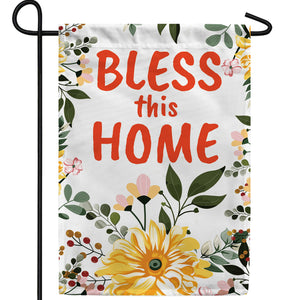 America Forever Bless This Home Double Sided Garden Flag