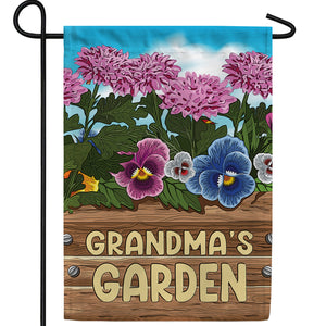 Grandma's Garden Floral Double Sided Garden Flag