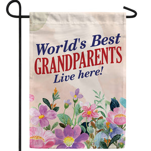 World's Best Grandparents Double Sided Garden Flag