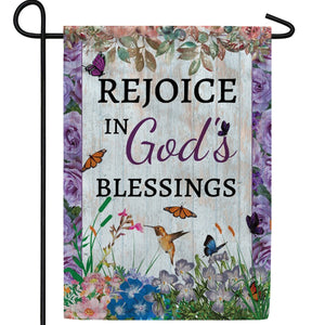 God's Blessings Are Abounding Double Sided Garden Flag