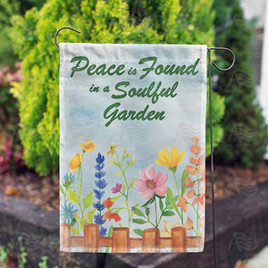 Soulful Garden Floral Double Sided Garden Flag