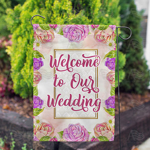 Wedding Welcome Double Sided Garden Flag