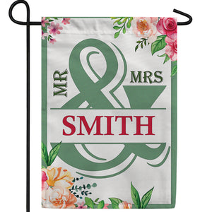 Personalized Mr & Mrs- Sage Green Garden Flag