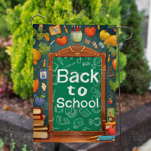 Back To School Essentials Double Sided Garden Flag