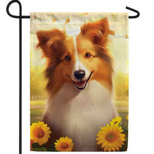 Sweet Collie Double Sided Garden Flag