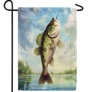 Trophy Bass Double Sided Garden Flag
