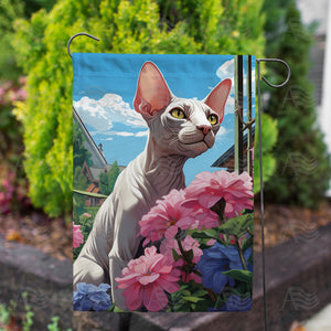 White Sphynx Double Sided Garden Flag