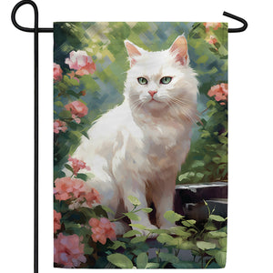 Miss Green Eyes Double Sided Garden Flag