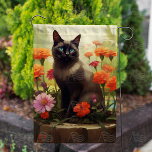 Captivating Blue Eyes Double Sided Garden Flag