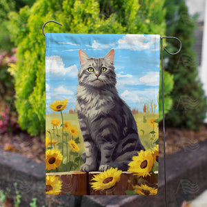 Country Cat Double Sided Garden Flag