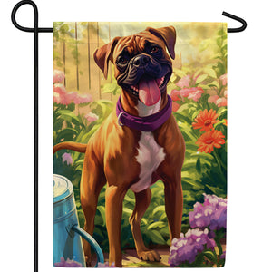 America Forever Boxer Double Sided Garden Flag