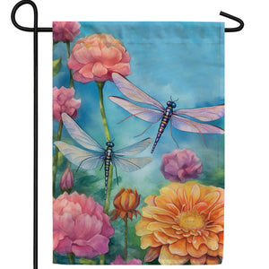 Blue Dragonflies Double Sided Garden Flag