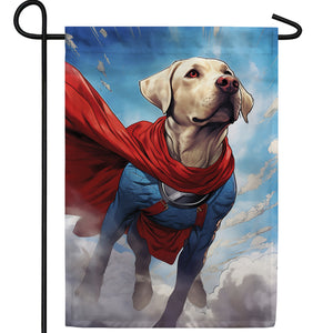 Super Dog Double Sided Garden Flag