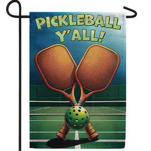 Courtside Pickleball Rally Double Sided Garden Flag