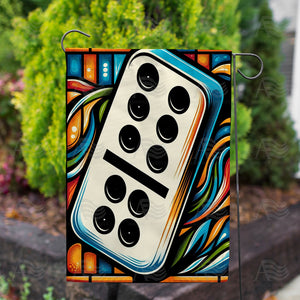 Colorful Domino Double Sided Garden Flag