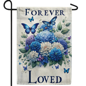 Timeless Love Floral Butterfly Double Sided Garden Flag