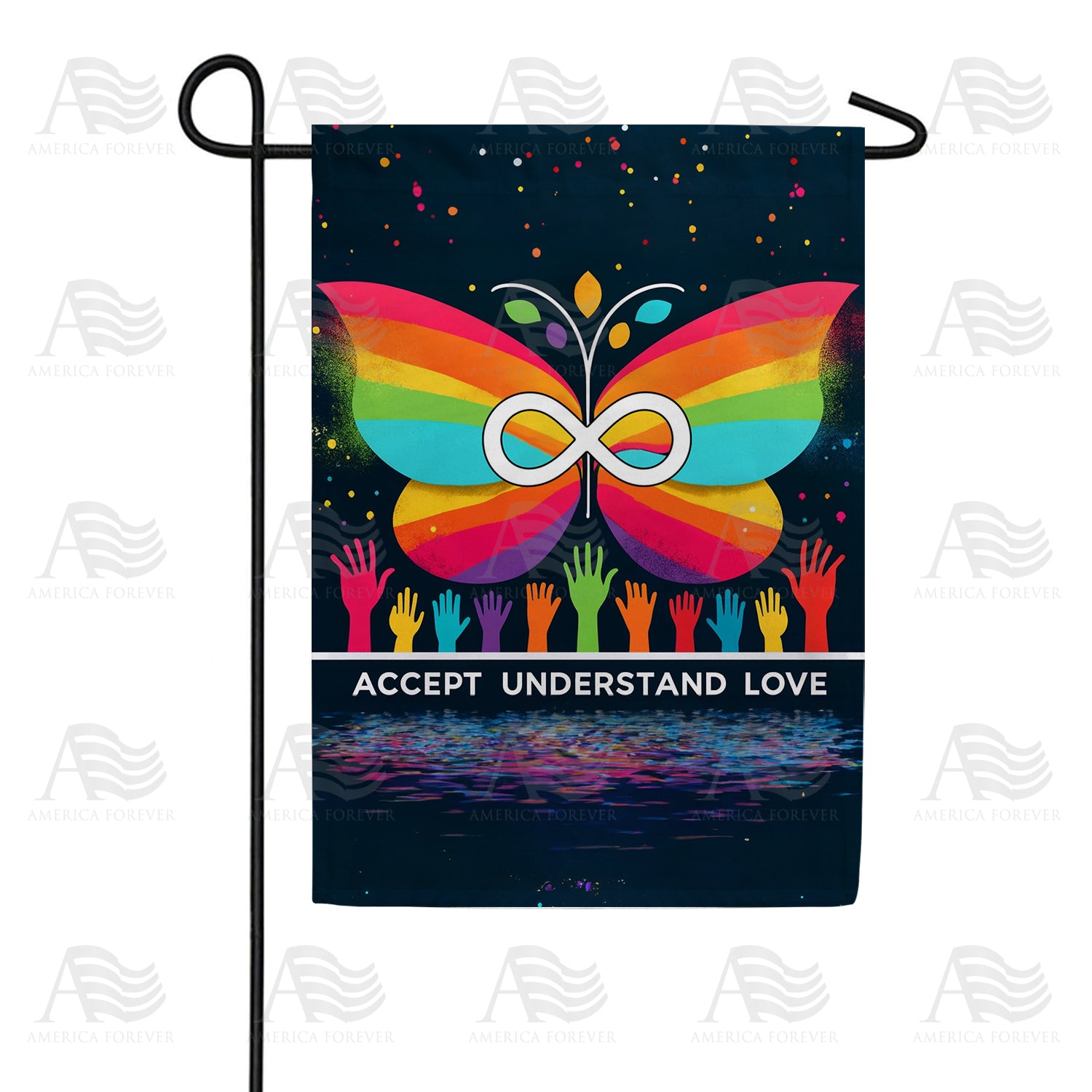 Acceptance Butterfly Double Sided Garden Flag