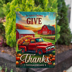Give Thanks Farm Double Sided Garden Flag