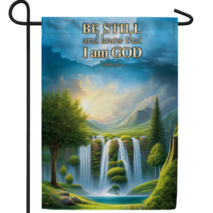 Be Still God Double Sided Garden Flag