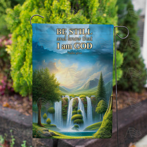 Be Still God Double Sided Garden Flag