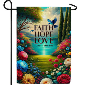 Garden of Faith Double Sided Garden Flag