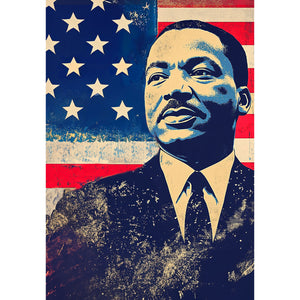 Martin Luther King Jr Patriotic Double Sided Garden Flag