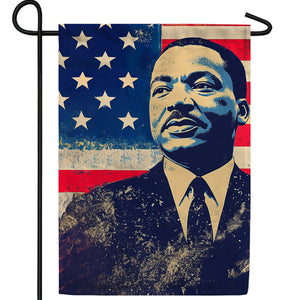 Martin Luther King Jr Patriotic Double Sided Garden Flag