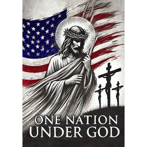 One Nation Under God Double Sided Garden Flag