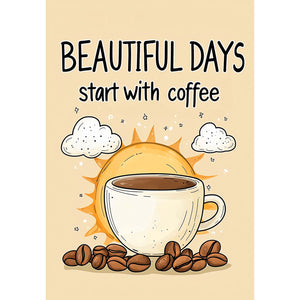 Beautiful Days Coffee Double Sided Garden Flag