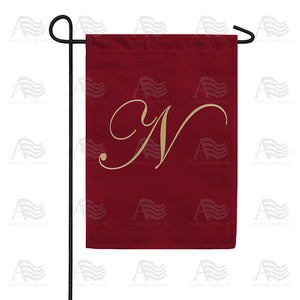 Ornate Script Monogram Double Sided Garden Flag