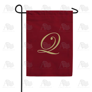 Ornate Script Monogram Double Sided Garden Flag
