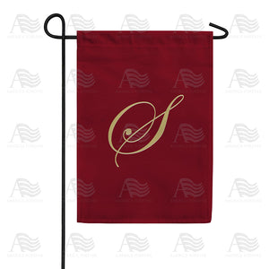 Ornate Script Monogram Double Sided Garden Flag