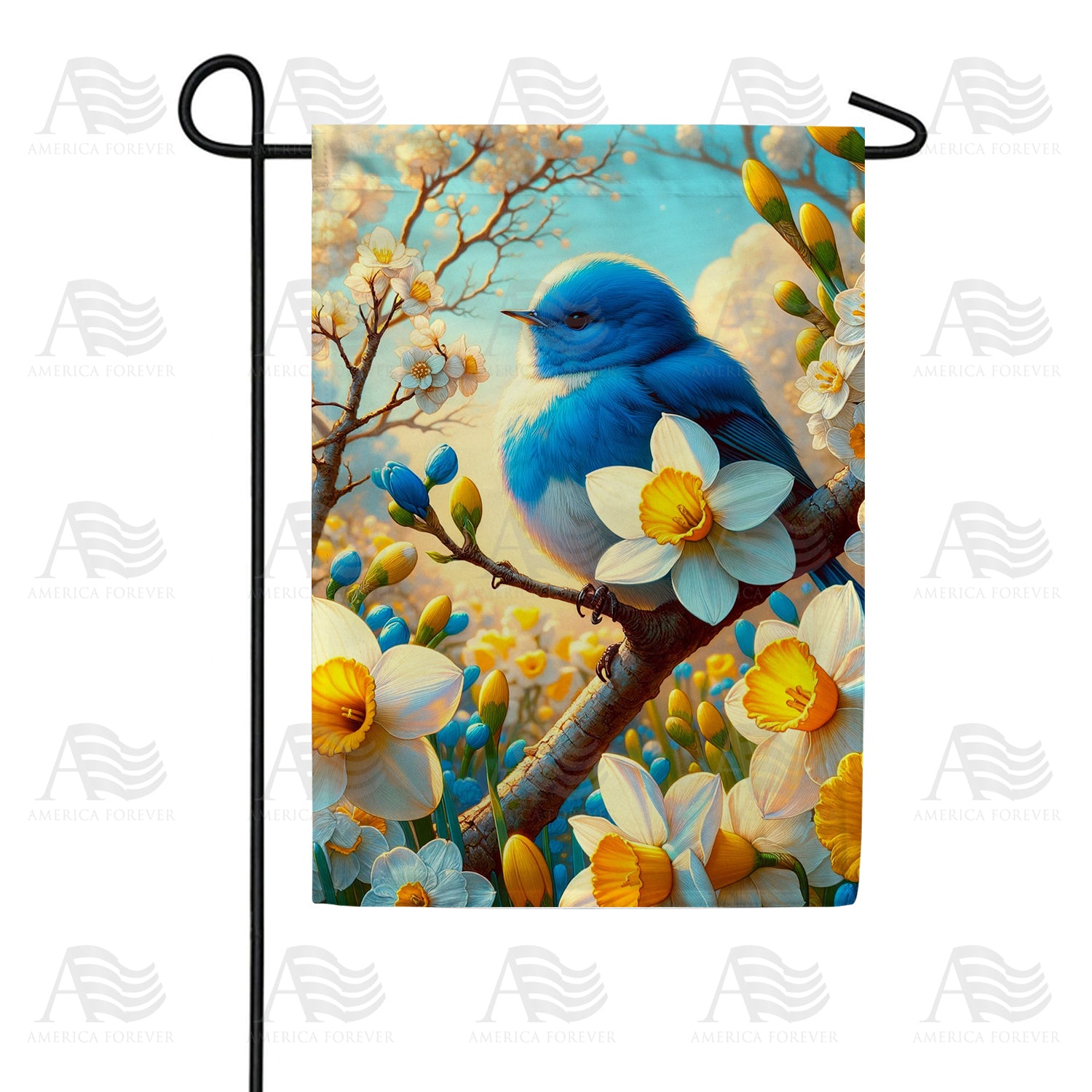 Bluebird of Spring Double Sided Garden Flag
