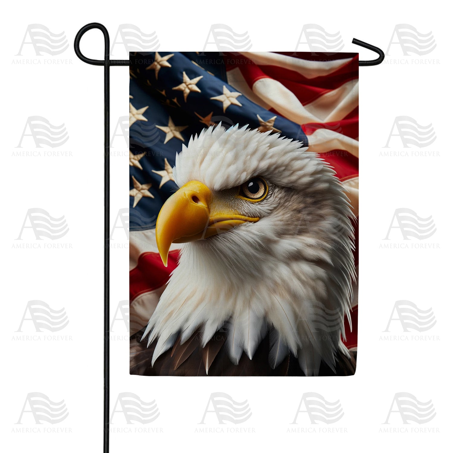 America Forever Patriotic Eagle Double Sided Garden Flag