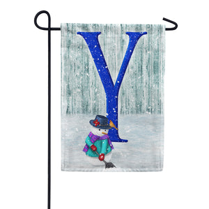 Just Keep Shovelin' Double Sided Monogram Garden Flag
