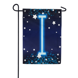 New Year Starlight Monogram Garden Flag