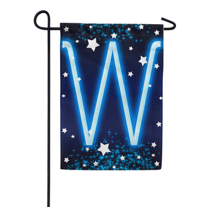 New Year Starlight Monogram Garden Flag