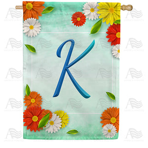 Bright Cosmos Monogram Double Sided House Flag