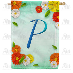 Bright Cosmos Monogram Double Sided House Flag