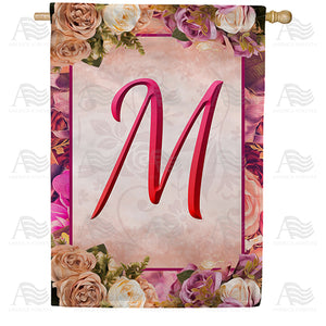 Rosie Pink Monogram Double Sided House Flag