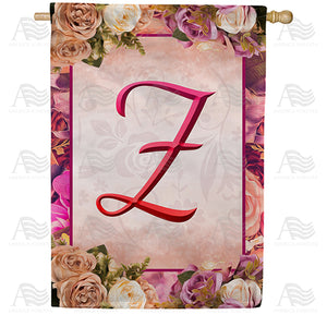 Rosie Pink Monogram Double Sided House Flag